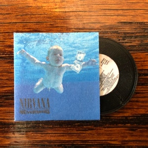Nirvana Nevermind 1:12 scale miniature vinyl record album image 2