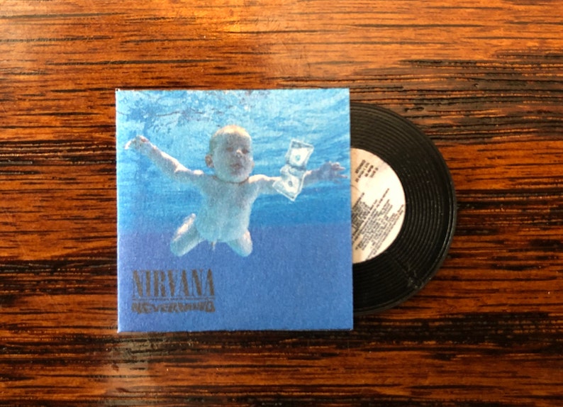 Nirvana Nevermind 1:12 scale miniature vinyl record album image 2