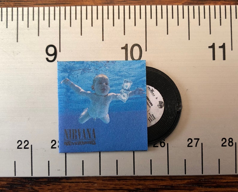 Nirvana Nevermind 1:12 scale miniature vinyl record album image 3