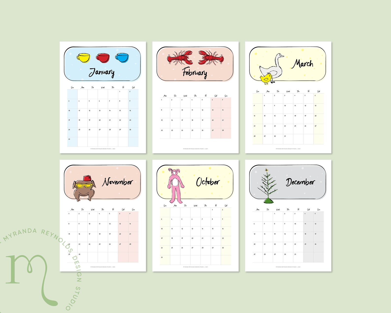 2021 Printable 8.5 x 11 Friends Monthly Calendar Friends TV Etsy