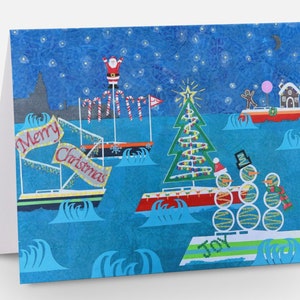 Notizkarte: Joyous and Merry Sailings (innen blanko)