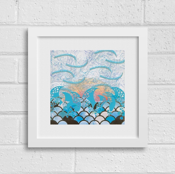 Wind and Waves II: Fine Art Giclee Print of Original Mixed Media Artwork