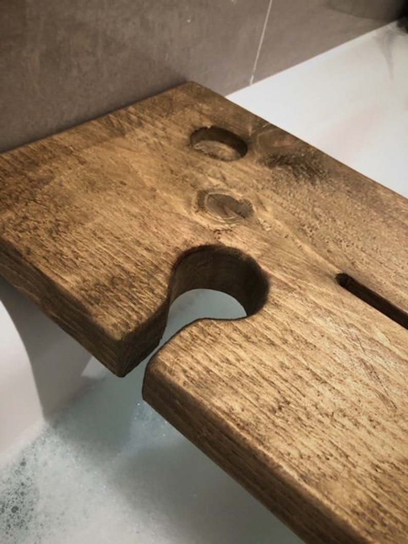 Rustic Bath Board Handmade Bath Caddy Bath Tray Bath Etsy