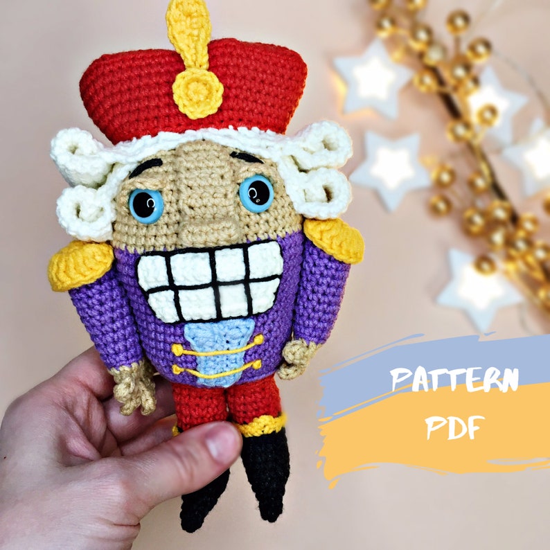 Pattern Nutcracker Amigurumi Crocheted Nutcracker Pattern Etsy