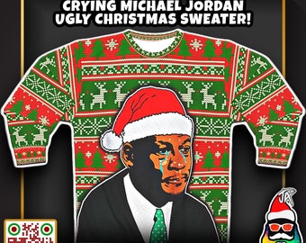 crying michael jordan christmas sweater