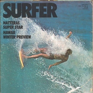 Vintage Surfer Magazine Cover Print Hatteras Hawaii Coastal Wall Art vintage-surfer-magazine-cover-print-hatteras-hawaii-coastal-wall-art