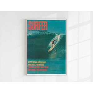 Vintage surfer tijdschriftomslag print | Pijpleiding, Honolua Bay (digitale download)