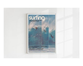 Capa da revista International Surfing | Pôster de surfe | Tamanho carta EUA