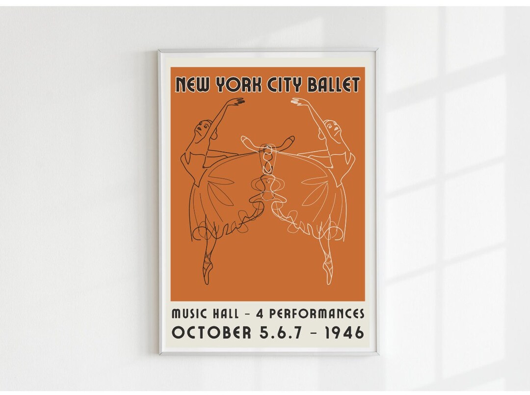 New York City Ballet Performance Announcement Poster | Vintage NYC