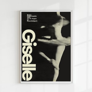 Vintage Giselle Performance Playbill Cover Print / Ballet Performance 1959 / En Pointe, Tutu & Pirouette Poster / Relación 3:4