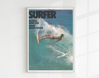 Vintage Surfer Magazine Cover Volume 15 No. 5 | Hatteras and Hawaii | US Letter Size