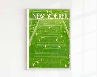 The New Yorker Print Published August 29, 1959 | US Letter Size Print | New Yorker Tennis Poster