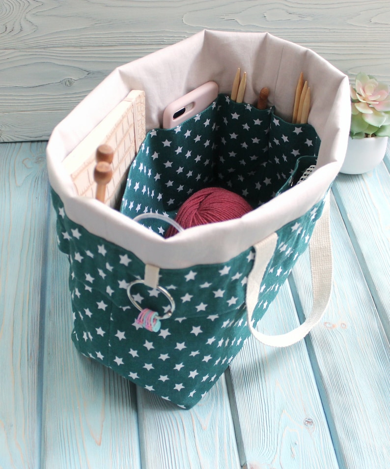 Extra large Knitting Project Bag Canvas Project Bag for Etsy