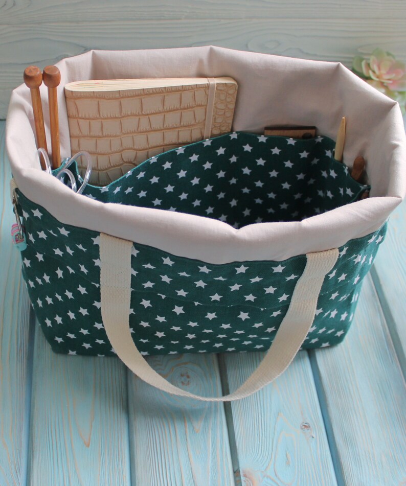 Extra large Knitting Project Bag Canvas Project Bag for Etsy