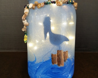 Pelican Mason Jar Lantern