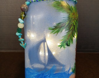 Sailboat Mason Jar Lantern