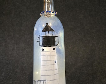 Manistee Lighthouse Bottle Lamp