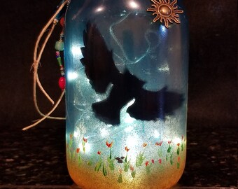 Soaring Owl Mason Jar Lantern