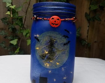 Halloween Witch Mason Jar Lantern