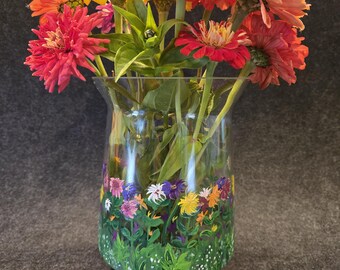 Multicolor Floral Vase