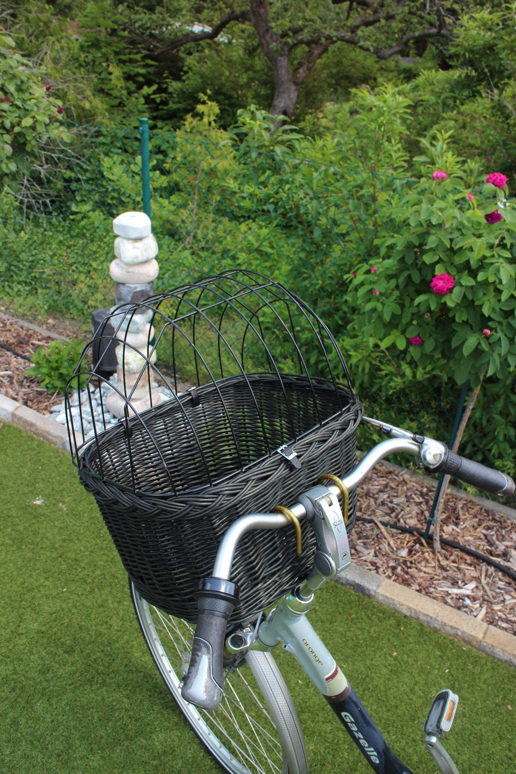 XXL Dog Bike Basket With Grille and Cushion Handmade From Etsy