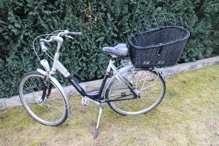 Cesto Per Cani Cesto Per Il Trasporto Di Gatti O Cani, Cuccia Per Dormire, In Vimini, Con Griglia Metallica E Cuscino, Misure L, XL, XXL (XXL: 60 X 50 X 52 Cm