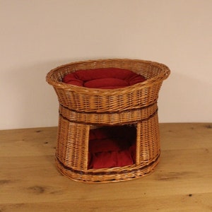 Cat tower including 2 pillows Cat cave Cat sleeping place Willow Cat post Basket Cat