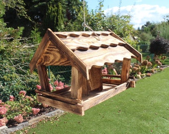 XXL Vogelhaus Vogelfutterhaus Futterspender Vogelhäuschen Futterhaus Futterhäuschen  Handarbeit