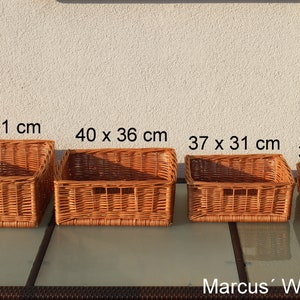 Storage baskets in 4 different sizes Handmade from willow storage box cupboard baskets shelf baskets cupboard basket gift basket image 1