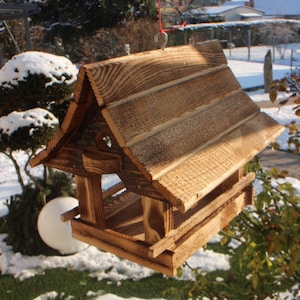 Birdhouse, bird feeder, bird feeder, birdhouse, feeding station, birch, handmade