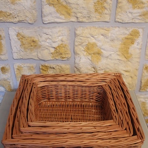 Storage baskets in 4 different sizes Handmade from willow storage box cupboard baskets shelf baskets cupboard basket gift basket image 2