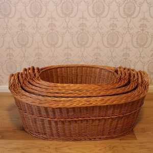 Laundry basket in 8 variants Handmade wicker basket Laundry storage basket Willow laundry collector Transport basket