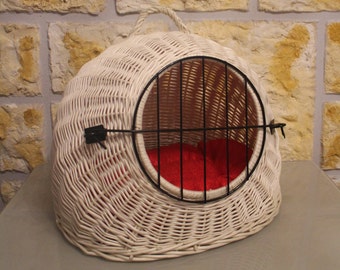SMALL-MEDIUM-LARGE Natural Crate Wicker Pet Carrier/BED Igloo /Dog Cat Rabbit 