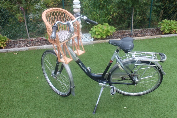 Kinderfietsstoeltje gemaakt van wilg Fietsstoeltje Rieten mand | Etsy België