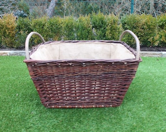 XXL wooden basket, harvest basket, utility basket, willow basket, wicker basket, fireplace basket, willow basket, handmade