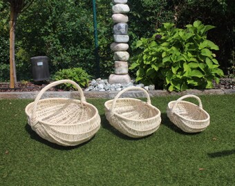 Panier de récolte 3 tailles différentes, panier de pommes de terre, panier de courses, panier de champignons, panier de jardin, panier de fleurs, panier de rangement décoratif