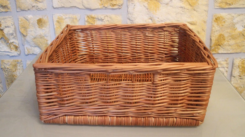 Storage baskets in 4 different sizes Handmade from willow storage box cupboard baskets shelf baskets cupboard basket gift basket image 9