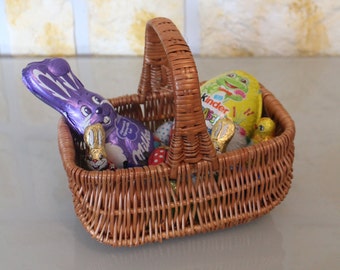 Cestino pasquale fatto a mano, cestino di vimini, cestino regalo, cestino regalo di vimini, cestino per bambini, cestino della spesa