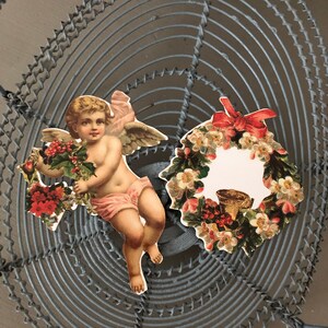 Oblatenbild, Kartendeko, Oblatenbildchen, Poesiebild, Weihnachtsdeko, Weihnachtsdekoration, Engel, Engelsfigur, Engelbilder, Engelsbilder