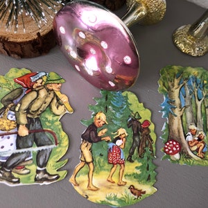 Oblatenbild, Poesiebilder, Glanzbilder, Glanzbild, Einklebebild, nostalgisches Bild, Hänsel und Gretel, Märchen, Lebkuchenhaus, Märchenbild