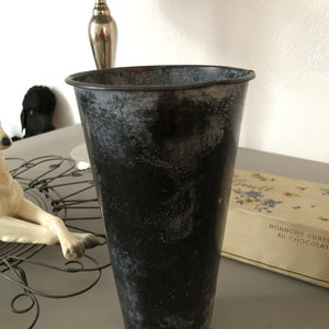 Metal vase, metal vase, black, black vase, flower vase, flower decoration