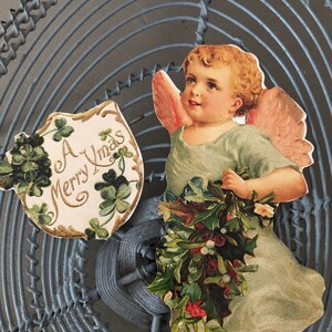 Oblatenbild, Kartendeko, Oblatenbildchen, Poesiebild, Weihnachtsdeko, Weihnachtsdekoration, Engel, Engelsfigur, Engelbilder, Engelsbilder