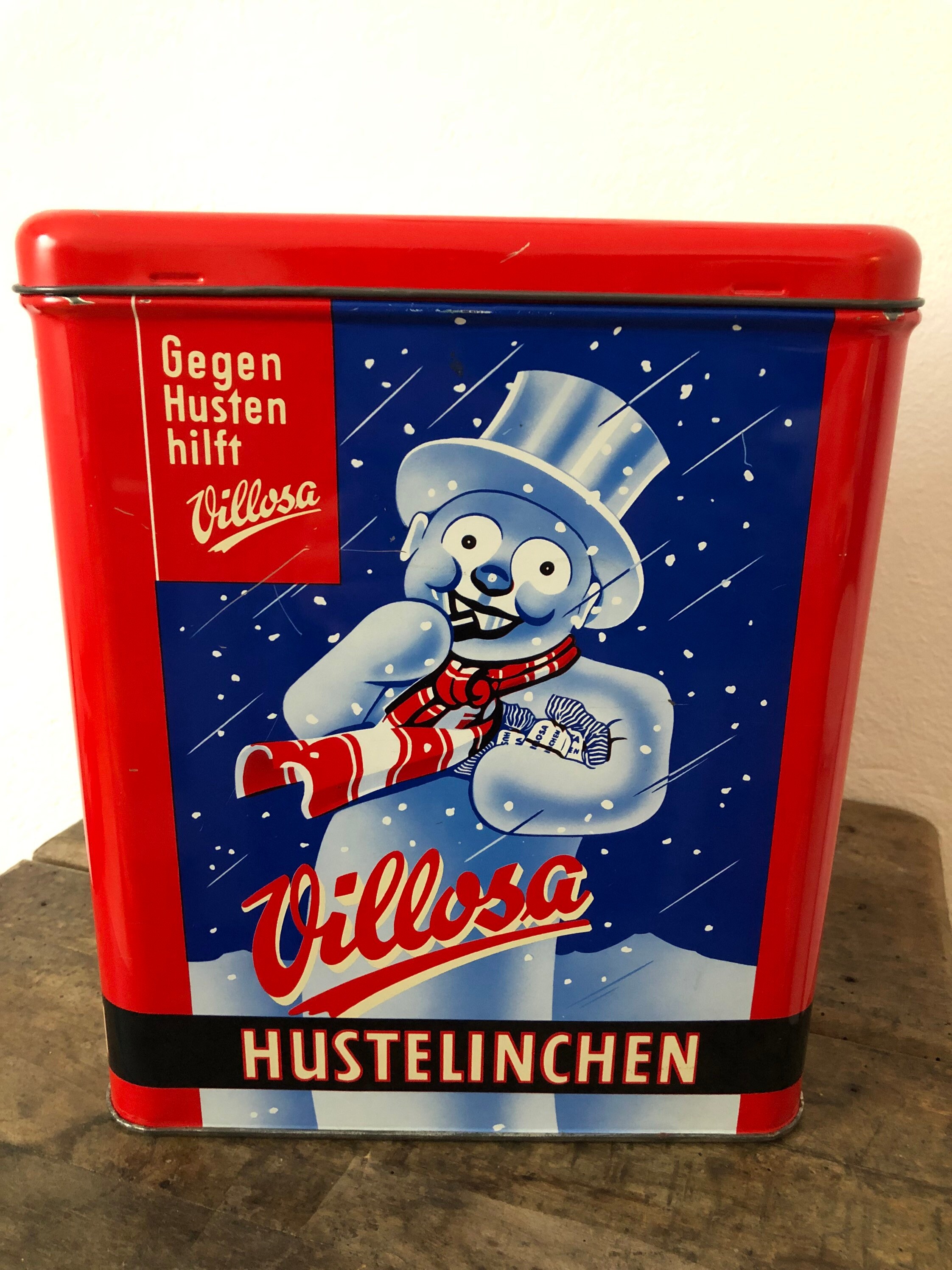 Riesige Verkaufsdose, Blechdose, Keksdose, Plätzchendose, Gebäckdose, Werbedose, Werbung, alte Dose, alte Werbedose, Dose, Blechdose