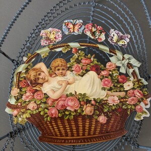 Oblatenbild, Kartendeko, Oblatenbildchen, Poesiebild, Weihnachtsdeko, Weihnachtsdekoration, Engel, Engelsfigur, Engelbilder, Engelsbilder