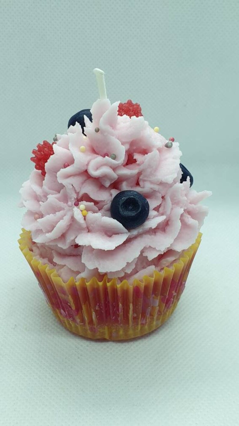 Handmade Cupcake Candle Cherry Berry Cupcake Candle Any Etsy UK