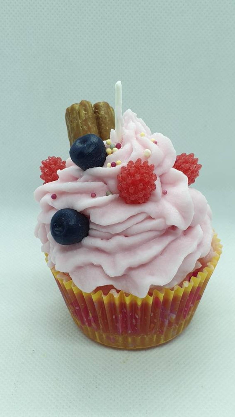 Handmade Cupcake Candle Cherry Berry Cupcake Candle Any Etsy UK