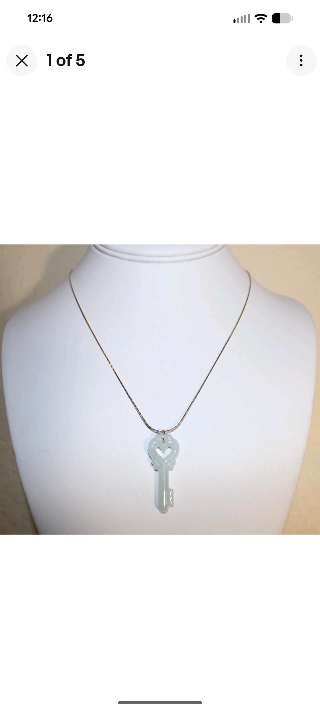 Jade Carved Key Pendant Necklace - Etsy