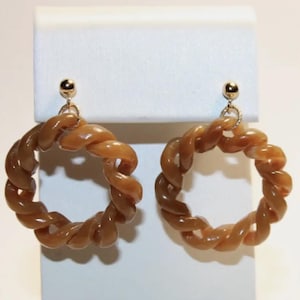 Red Jade Link Earrings