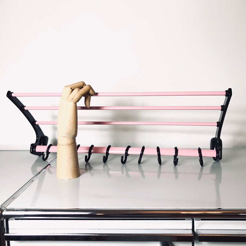 Mid Century Black/pink Coat Rack Hat Rack Wardrobe Home Etsy