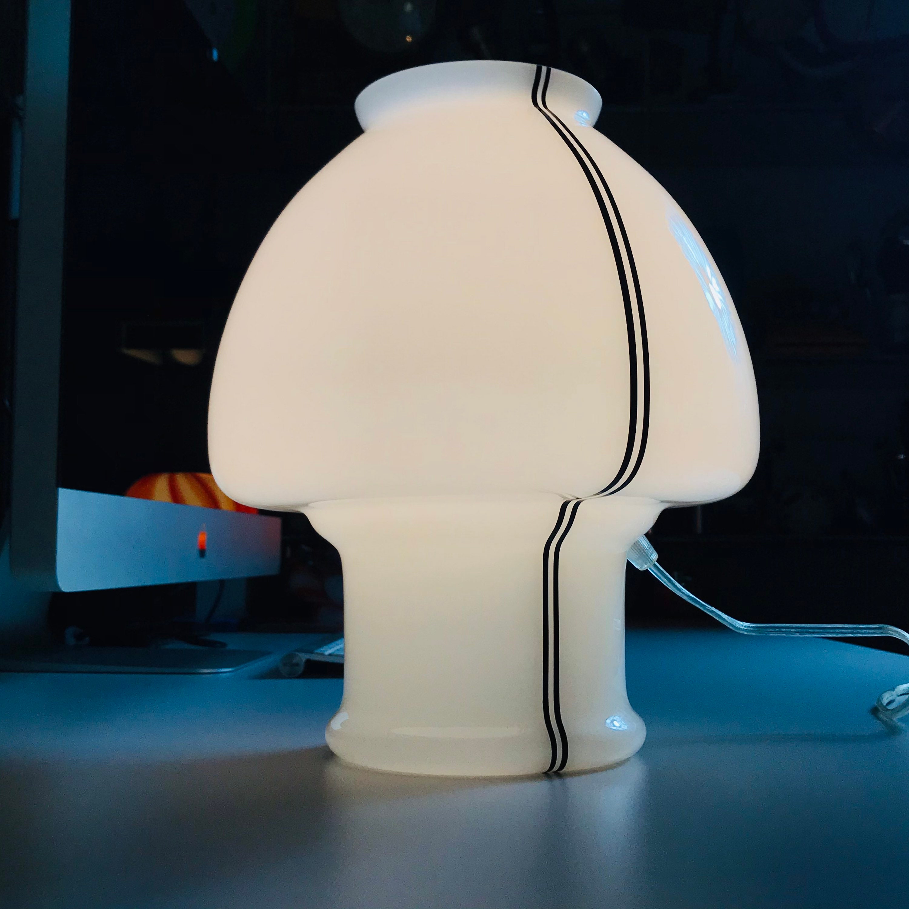 Murano Hand Blown Lamp Mushroom Shaped Lamp Iconic Italian Etsy